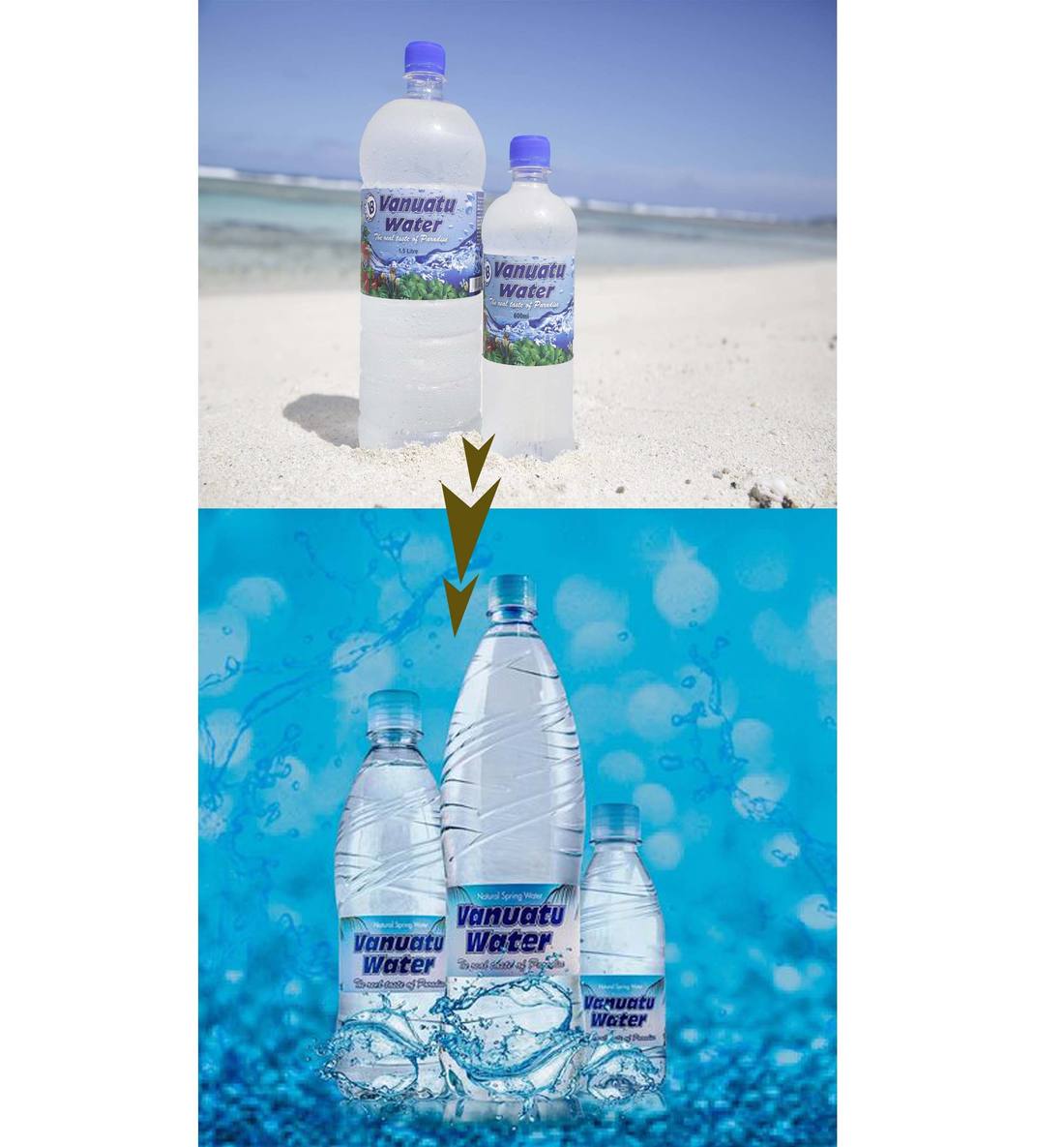 Vanuatu Water rebrand
